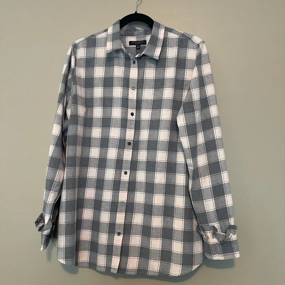 Flannel Shirt, Womens, Banana Republic,  EUC, XL - Picture 2 of 9